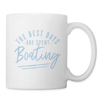 Les meilleurs jours sont passés à faire du bateau En disant bateau - Mug blanc - blanc - Droite