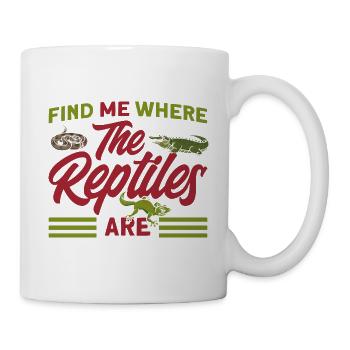 Reptilien Reptilienliebhaber Eidechsen Geschenk - Tasse - Weiß - Rechts