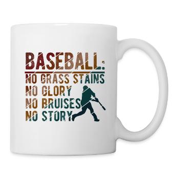 Baseball - Tasse - Weiß - Rechts
