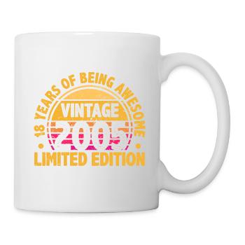 18 ans Millésime 2005 Edition Limitée 18. - Mug blanc - blanc - Droite