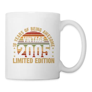 18 ans Millésime 2005 Edition Limitée 18. - Mug blanc - blanc - Droite