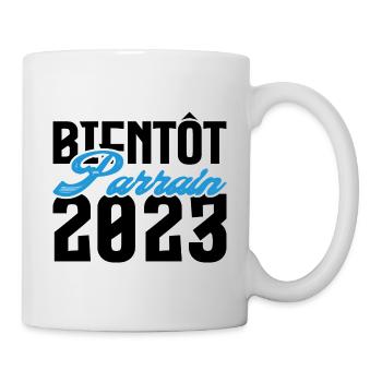 Cadeau Annonce grossesse bientôt Parrain 2023. - Mug blanc - blanc - Droite