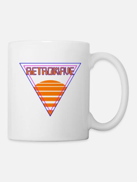 Retrowave Synthwave 80s Design - Tasse - Weiß
