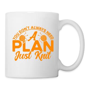 Tricotage fil matelassage cadeau de tricot - Mug blanc - blanc - Droite