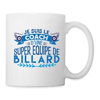 Coach Billard | Cadeau coach Billard Le Meilleur - Mug blanc - blanc - Droite