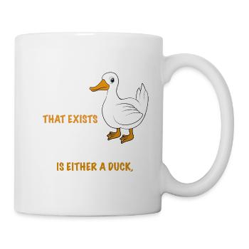 Drôle de dicton de canard - Mug blanc - blanc - Droite