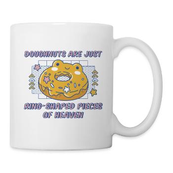 Les beignets ne sont que des morceaux de paradis en forme d’anneau - Mug blanc - blanc - Droite