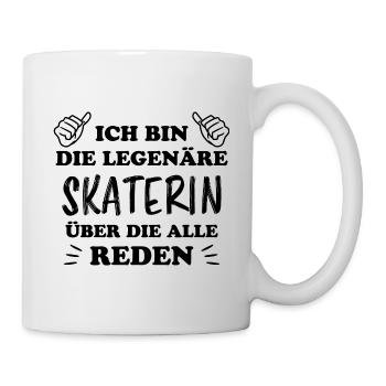 Skaterin Lustiger Spruch Skating Sprüche Geschenk - Tasse - Weiß - Rechts