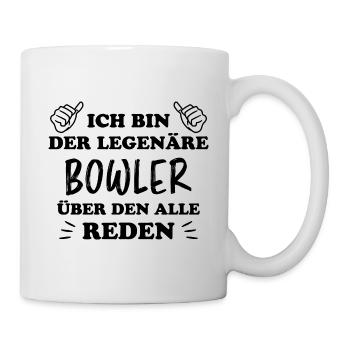 Bowling Spruch Bowlingspieler Fun Bowler Geschenk - Tasse - Weiß - Rechts