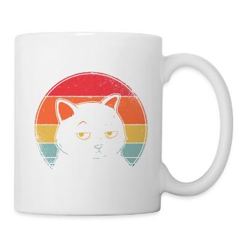 Bestes Katzenhemd aller Zeiten Distressed Suspicious Cat - Tasse - Weiß - Rechts