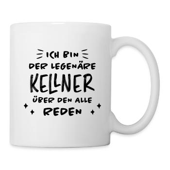 Kellner Lustige Spruch Service Restaurant Geschenk - Tasse - Weiß - Rechts