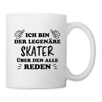 Skater Spruch Fun Skating Sprüche Skater Geschenk - Tasse - Weiß - Rechts