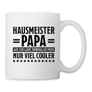 Hausmeister Lustiger Spruch Hausverwalter Geschenk - Tasse - Weiß - Rechts