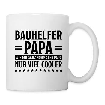 Bauhelfer Beruf Lustiger Spruch Bauhelfer Geschenk - Tasse - Weiß - Rechts