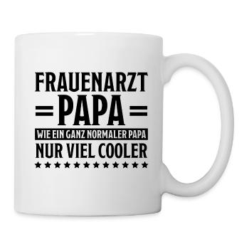Frauenarzt Spruch Gynäkologe Frauenarzt Geschenk - Tasse - Weiß - Rechts