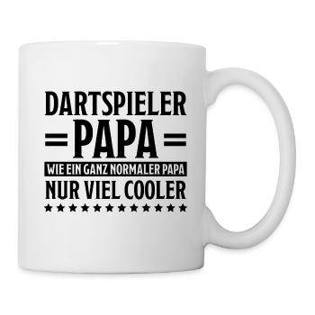 Dartspieler Witz Spruch Darts Dartpfeil Geschenk - Tasse - Weiß - Rechts