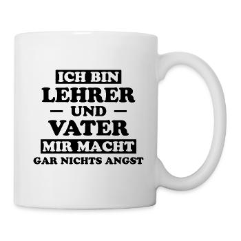 Lehrer Lustige Spruch Unterricht Lehrer Geschenk - Tasse - Weiß - Rechts