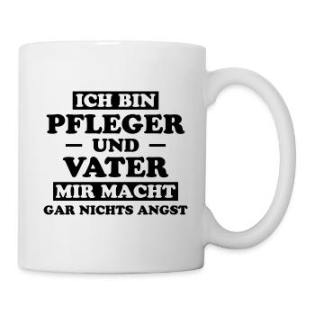 Pfleger Spruch Altenpfleger Witz Pfleger Geschenk - Tasse - Weiß - Rechts