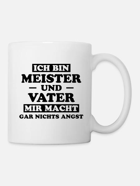 Meister Prüfung Lustiger Spruch Meister Geschenk - Tasse - Weiß