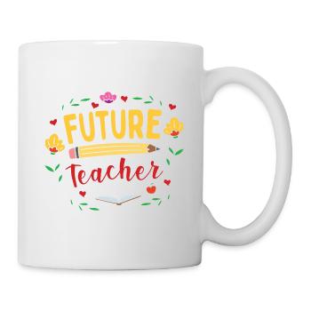 Zukünftige Lehrerin - Tasse - Weiß - Rechts