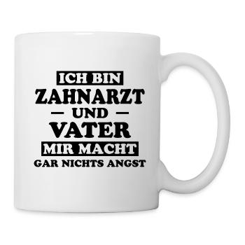 Zahnarzt Lustiger Spruch Job Zahnmedizin Geschenk - Tasse - Weiß - Rechts