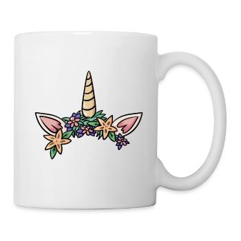 Einhorn Ohren Kopfschmuck niedliche Geschenkidee - Tasse - Weiß - Rechts