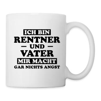 Rentner Lustiger Spruch Rente Ruhestand Geschenk - Tasse - Weiß - Rechts