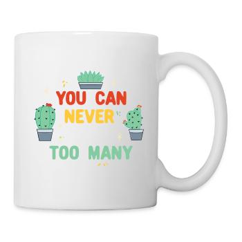 Man kann nie zu viele Sukkulenten haben - Tasse - Weiß - Rechts