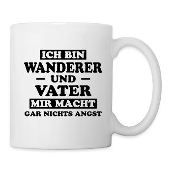 Wanderer Outdoor Lustiger Spruch Wandern Geschenk - Tasse - Weiß - Rechts