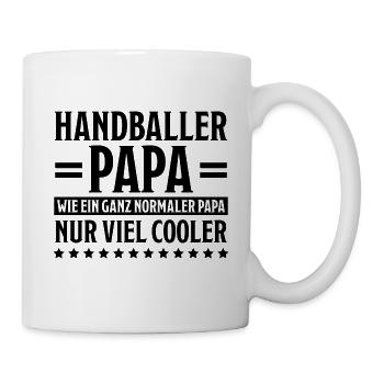 Handball Lustiger Spruch Sport Handballer Geschenk - Tasse - Weiß - Rechts
