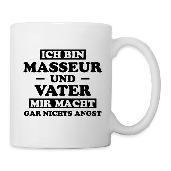 Masseur Lustiger Spruch Massage Masseur Geschenk - Tasse - Weiß - Rechts