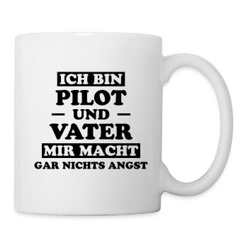 Pilot Spruch Flug Flugsport Witz Piloten Geschenk - Tasse - Weiß - Rechts