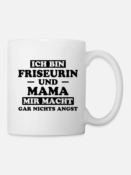 Friseurin Spruch Friseur Lustig Friseurin Geschenk - Tasse - Weiß