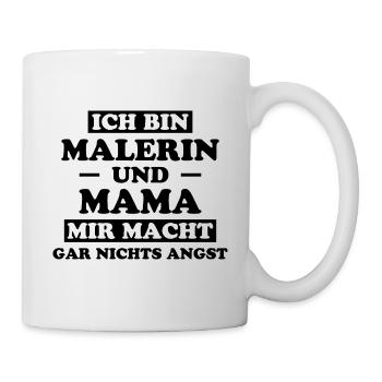 Malerin Spruch Malermeister Beruf Malerin Geschenk - Tasse - Weiß - Rechts