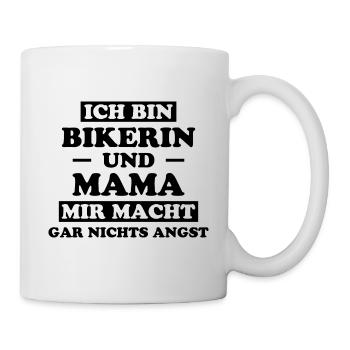 Bikerin Spruch Motorrad Lustiges Bikerin Geschenk - Tasse - Weiß - Rechts