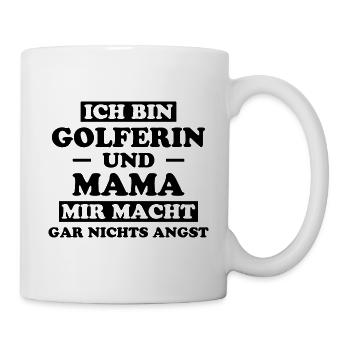 Golferin Minigolf Golf Spruch Golferin Geschenk - Tasse - Weiß - Rechts