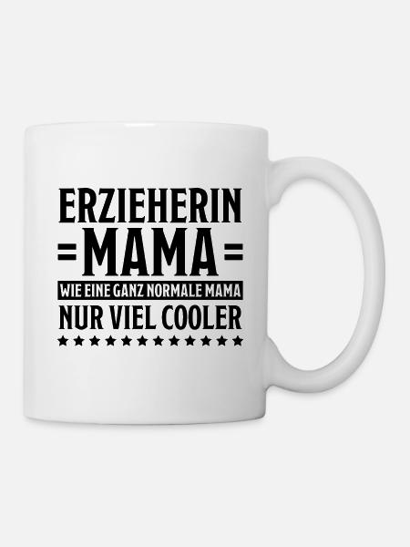 Erzieherin Spruch Job Lustiges Erzieherin Geschenk - Tasse - Weiß