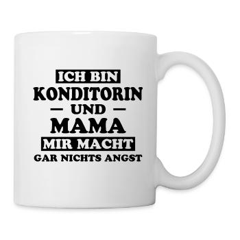 Konditorin Spruch Backen Witz Konditorin Geschenk - Tasse - Weiß - Rechts
