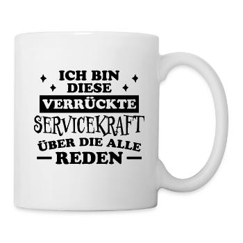 Servicekraft Dienstleistung Servicekraft Geschenk - Tasse - Weiß - Rechts