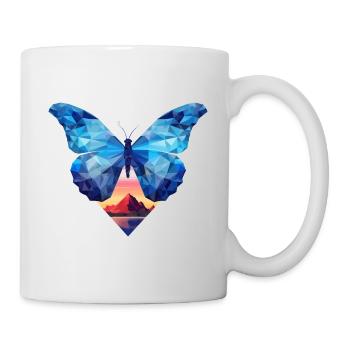 Morpho Papillon Bleu - Mug blanc - blanc - Droite