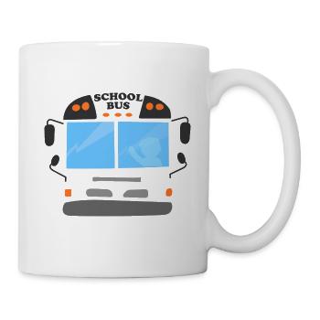 Schulbus Kostüm Cooles Schulfahrzeug - Tasse - Weiß - Rechts