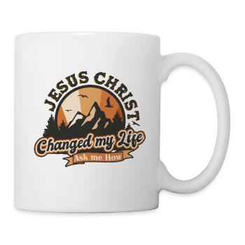 Jésus a changé ma vie parce que Jésus est mon Sauveur et non - Mug blanc - blanc - Droite