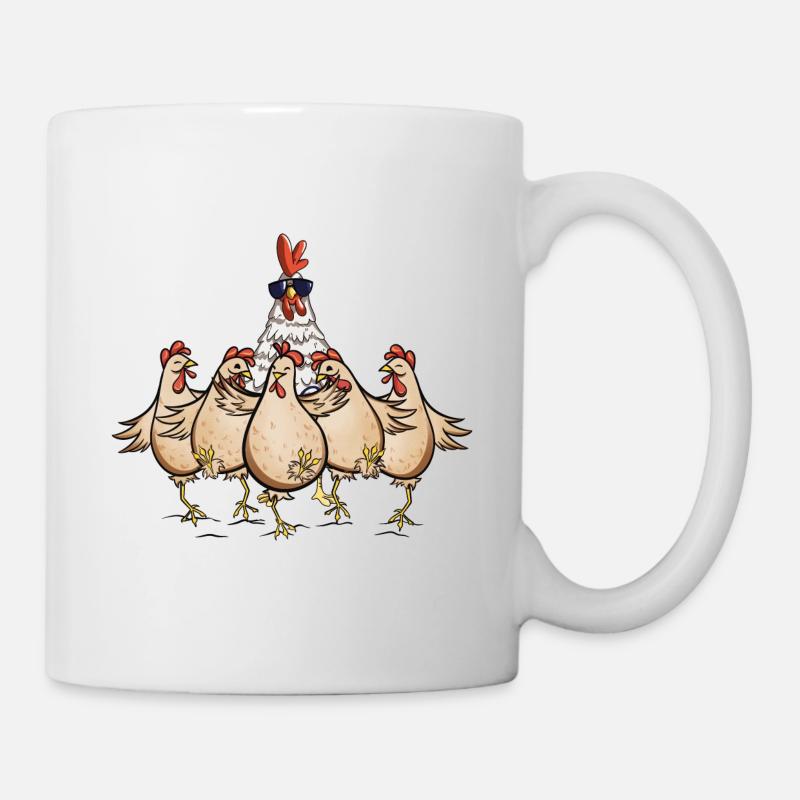Hühner Hahn Chef Lustiges Huhn Design - Tasse - Weiß