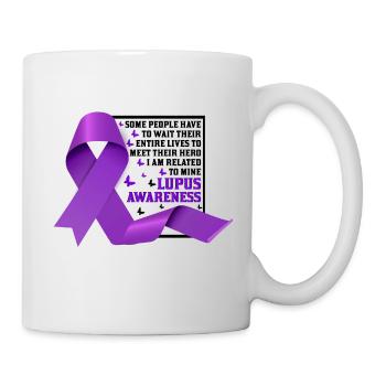 Lupus Bewusstseins Monat - Tasse - Weiß - Rechts