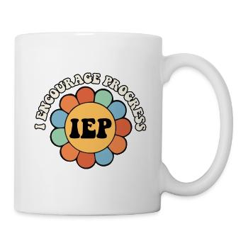 Sped Teacher Groovy I Encourage Progress ABA - Tasse - Weiß - Rechts