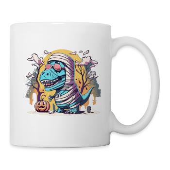 Tyrannosaurus Trex Halloween - Tasse - Weiß - Rechts