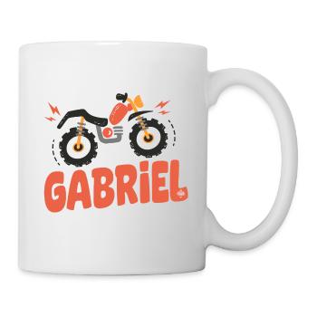 Gabriel personnalisé pour gabriel motocross moto - Mug blanc - blanc - Droite