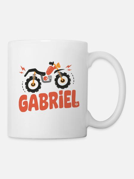Gabriel personnalisé pour gabriel motocross moto - Mug blanc - blanc