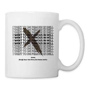 Die Kraft des Glaubens überwindet die Dunkelheit - Tasse - Weiß - Rechts
