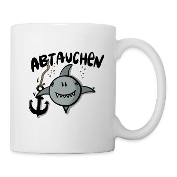 Haifisch Abtauchen - Tasse - Weiß - Rechts